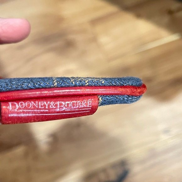 Dooney & Bourke Red and Blue Logo Wristlet - Picture 2 of 9